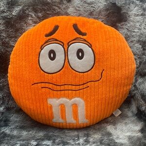 Orange M&M Character Pillow